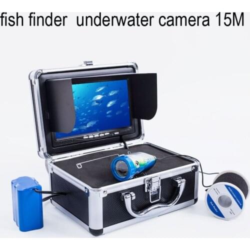 7inch 1000TVL Monitor Underwater Fishing Video Camera Kit With 12pcs LED Lights 15m Cable DVR Function For Ice/Sea/River Fishing