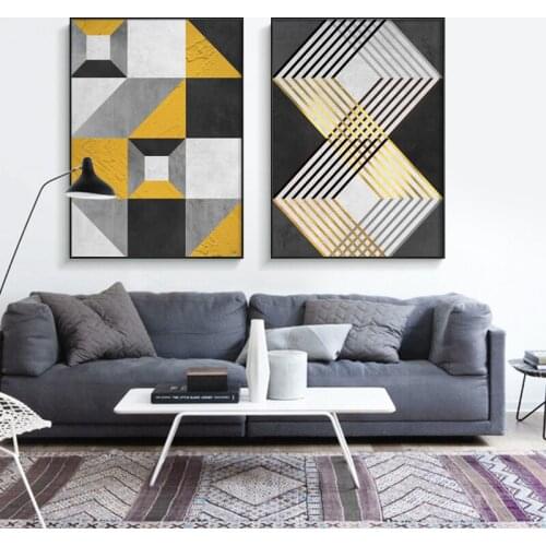 Abstract Geometry Blending Canvas Painting Posters and Prints Wall Pictures for Living Room Modern Decoration for Bedroom Aisle
