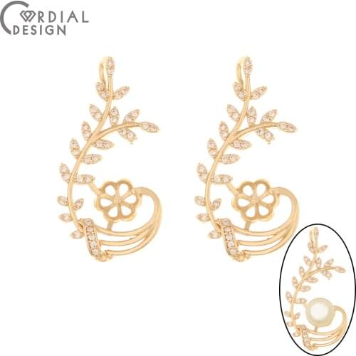 Cordial Design 30Pcs 17*34MM Jewelry Accessories/Hand Made/CZ Charms/DIY Necklace Making/Blank Tray/Jewelry Findings & Component