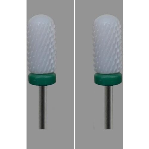 White Ceramic-4Pcs- Nail Drill Bit - Small Rounded Top Bit - (0024.060)