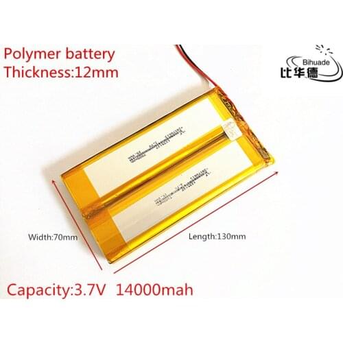 Free shipping 1pcs/lot Liter energy battery 1270130 3.7V 14000mAh Lithium polymer Battery with Protection Board For Tablet