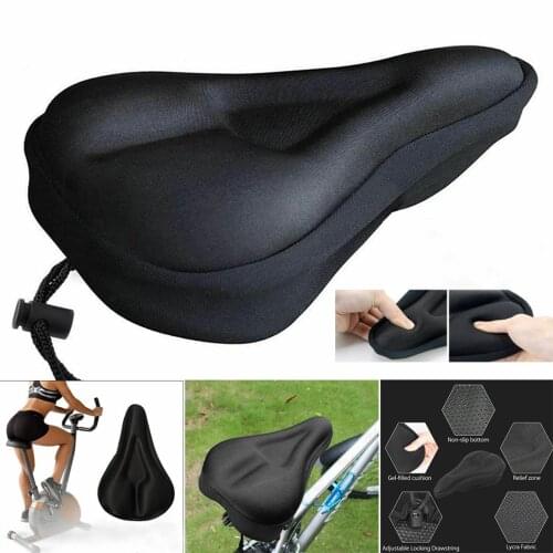 Mountain Bike 3D Saddle Cover Thick Breathable Super Soft Bicycle Saddle Silicone Sponge Bike Seat Cushion Bicycle Accessories
