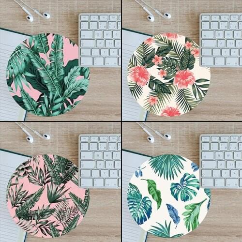 XGZ Leaf Round Mouse Pad 20X20CM 22X22CM Locking for/Game/Office Tablet PC Special Accessories