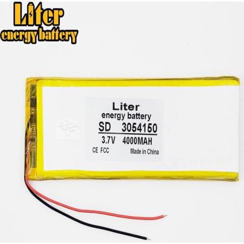 Liter energy battery lithium polymer batteries 3054150 3.7V 4000MAH 0354150 tablet MID built-in battery