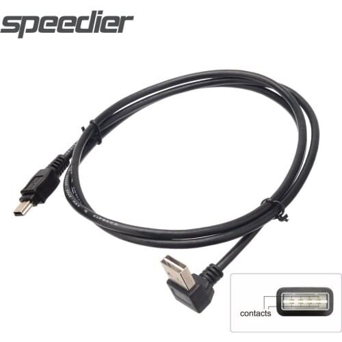 Mini Usb Cable,Reversible Design Left & Right & UP & Down Angled 90 Degree MiniUSB Cable Mini USB To USB Fast Data Charger Cable