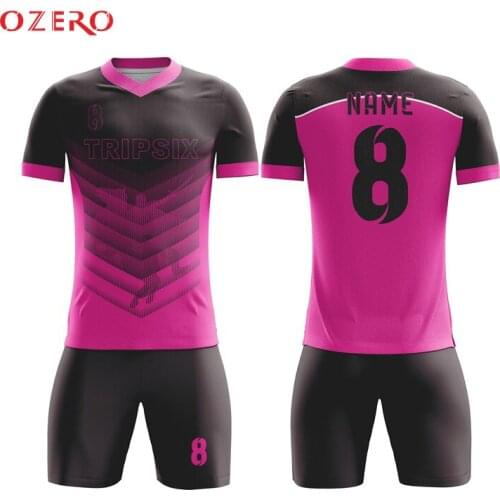 New football uniform set design dry fit sublimated thai football jersey