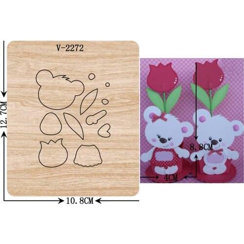 New Bear wooden dies cutting dies for scrapbooking Multiple sizes V-2272