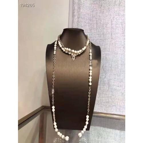 Top Quality Fashion Party Jewelry Tassel Stone Pearls Necklace Luxcy Party Vintage Necklace Vintage Chain Jewelry Neckalce
