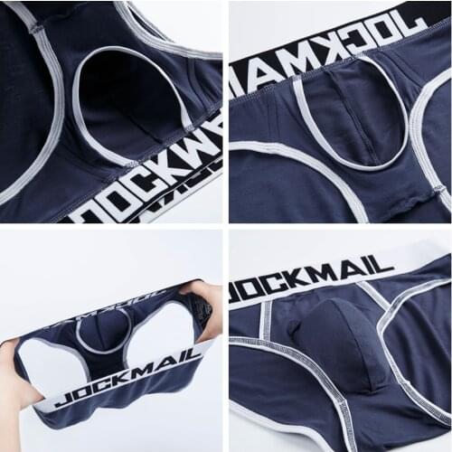 Sexy Men Underwear Briefs U convex Big Penis Pouch Jockstraps Wonderjock Men Cotton Underpants Briefs for Gay Men Underwear