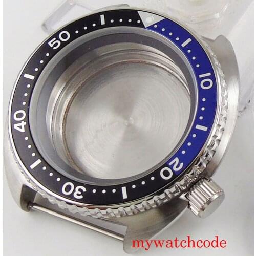 Fit NH35A NH36A Automatic Movement 45mm Stainless Steel Watch Case Alloy Bezel Insert Sapphire Crystal Solid Back Rotating Bezel