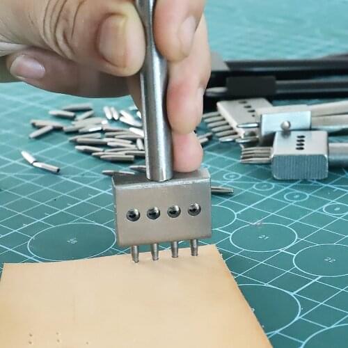 Professional leather puncher round row punch leather craft hollow puncher 4mm/5mm/6mm/8mm leather craft tool set