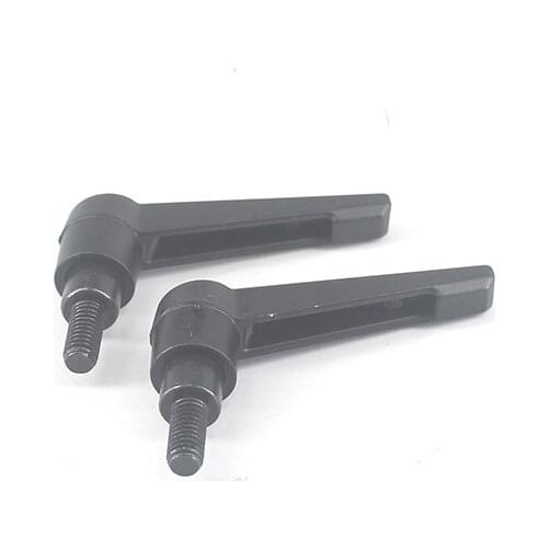 5pcs M6 Adjustable Handle Knob Adjustable Handle Lever Male Thread 10/16/20/25/32/40/50mm Length Metal Machinery Clamping Lever