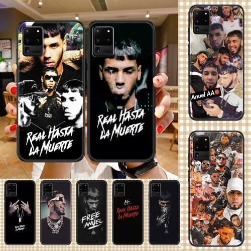 Rapper Anuel AA Phone case For Samsung Galaxy Note 4 8 9 10 20 S8 S9 S10 S10E S20 Plus UITRA Ultra black pretty coque fashion