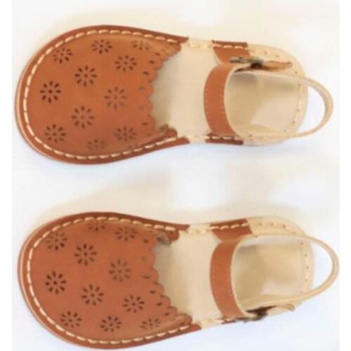 Girls Sandals 2021 Kids Children Hollow Out All-match Closed Toe Genuine Leather Buckle Toddler Shoe