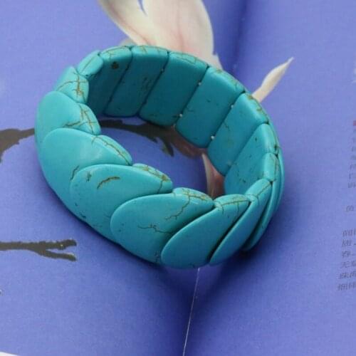 Blue Turkey ston elastic bracelet multi element two shapes can be selected,hot sale suitable women collocation beautiful jewelry