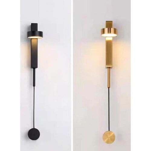 Modern Minimalist Wall Lamps Living Room Bedroom Bedside 16w Ac96v-260v Led Sconce Black White Lamp Aisle Lighting Decoration