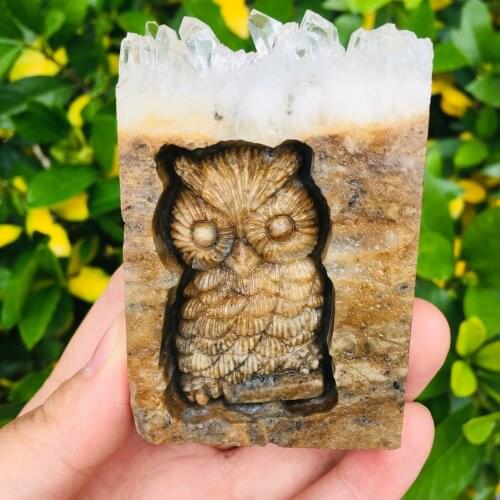 Natural crystal Tufted owl crystal specimens are randomly sent