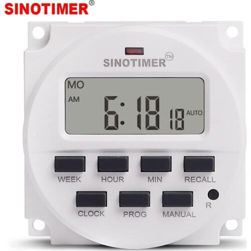 BIG LCD 1.6 Inch Digital 220V 230V AC 7 Days Programmable Timer Switch With UL Listed Relay Inside And Countdown Time Function