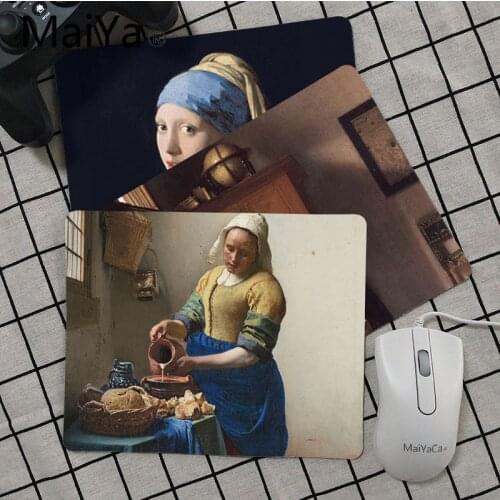 Maiya High Quality Vermeer Art DIY Design Pattern Game mousepad Top Selling Wholesale Gaming Pad mouse