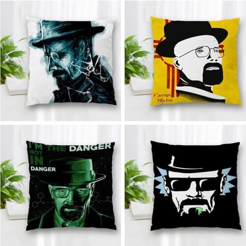 Custom Square Pillowcase Heisenberg Soft Pillow Cover Zippered More Size Two Sides DIY gift Pillowcase 35x35cm 60x60cm