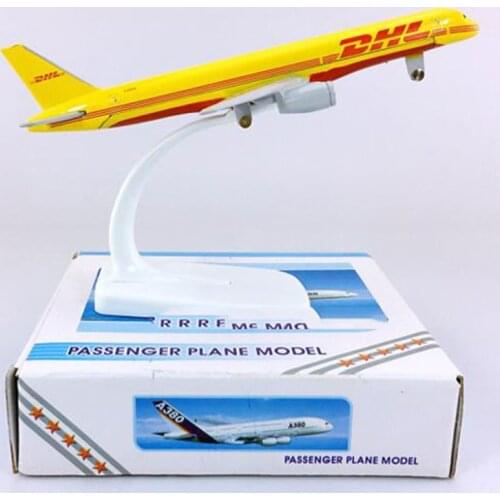 16CM Diecast Aircraft 1:400 Boeing B757-200 model DHL Express Delivery airlines W base alloy airplane collectible Plane Toy Gift