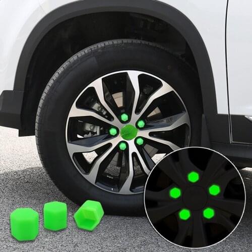 20pcs 17mm Tyre Car Vehicles Tire Wheel Screw Bolt Caps Luminous Tyre Wheel Nut Screw Car Styling Dust Proof Protector
