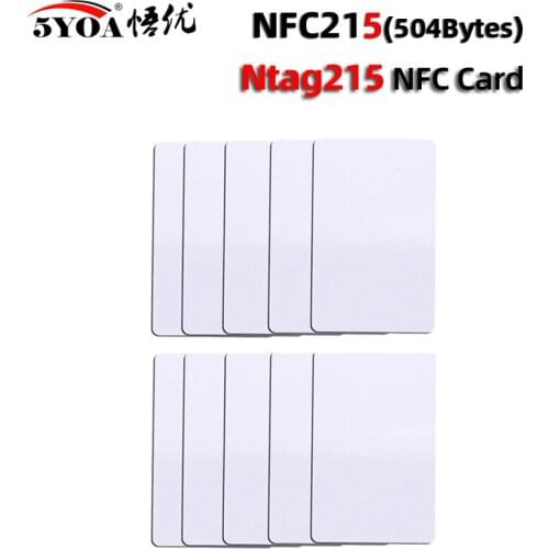 30pcs 50pcs NFC Ntag215 Card Coin TAG Key 13.56MHz NTAG 215 Universal Label RFID Ultralight Tags Labels 25 mm diameter Round Box