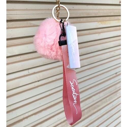 KPOP TWICE WANNA ONE seventeen keychain Creative key buckle hanging rope Plush ball key ring key chains wholesale