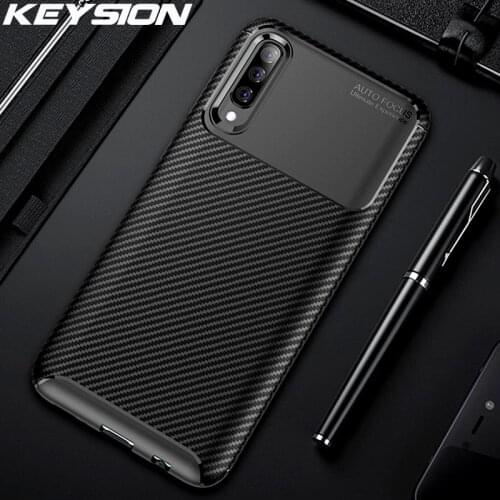 KEYSION Case For Samsung A70 A50 A30 A20 A10 A40 10s 20s Carbon Fiber Silicon Phone Cover For Samsung Galaxy S10 Note 10 Plus S9