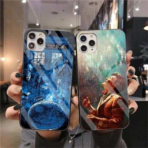 Tardis Box Doctor Who Phone Case Tempered Glass For iPhone 12 Pro Max Mini 11 Pro XR XS MAX 8 X 7 6S 6 Plus SE 2020 Cover