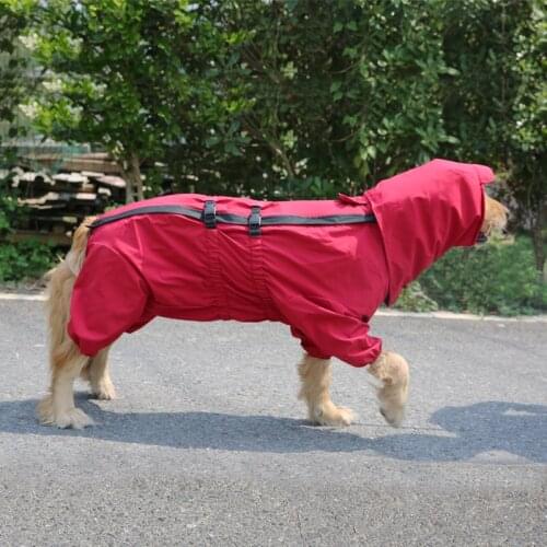 Golden Retriever Raincoat Large Big Dog Clothes Waterproof Clothing Jumpsuit Husky Labrador Samoyed Dog Rainwear Costume Outfit