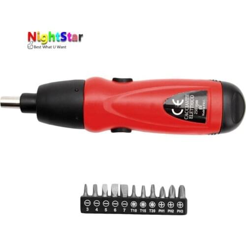 Binoax 6V Electric Screwdriver Battery Operated Cordless Screwdriver Drill Tool Electric Screwdriver /Random Color