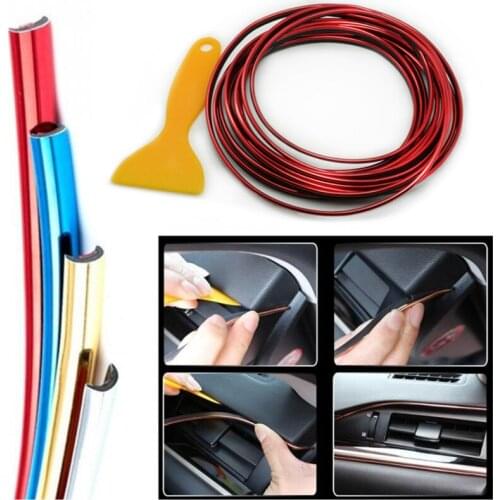 Flexible Car Interior External Decorative Cover Trim Strip Door Edgein Car-styling Moulding Line 1m/5m Universal Car Accessories