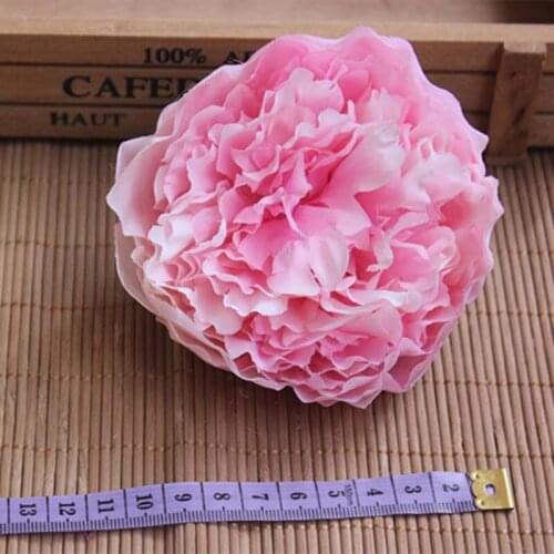 Artificial Real Touch Silk Peony Roses Heads,DIY Arrangements Bouquet Accessories,Wedding Decoration,Wreath，9.5-10CM Head 10PCS
