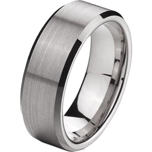 Fashion jewelry tungsten carbide ring men 8MM anti scratch Anniversary Wedding Band Couple Rings for women