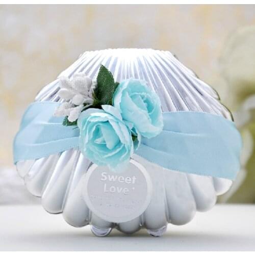 Creative Color Shell Candy Box Wedding Gift Package Lovely Chocolate Box Party Favors 12pcs/lot SH426