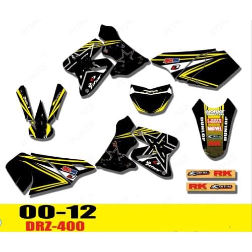 Motorcycle Graphics Stickers Decals For SUZUKI DRZ400 DRZ400SM 2000 2001 2002 2003 2004 2005 2006 2007 2008 2009 2010 2011 2012
