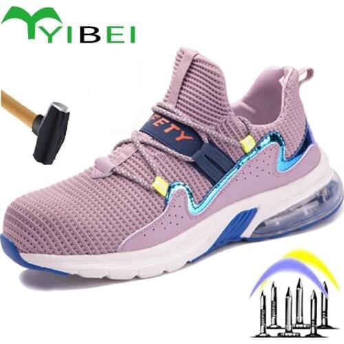 Indestructible Shoes Men Women Safety Work Shoes with Steel Toe Cap Puncture-Proof Boots Lightweight Breathable Sneakers
