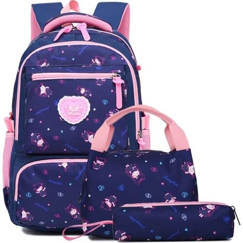 New 3pcs/set School Bags cute Printing Big Capacity Backpacks For Teenagers Girls Rucksacks Mochila Primary Kid Backpacks