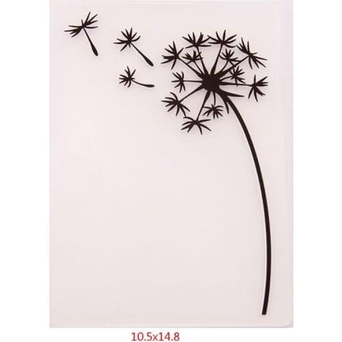 Plastic Embossing Folder Template DIY Scrapbook Photo Album Card Making Decoration Craft Dandelion E56C