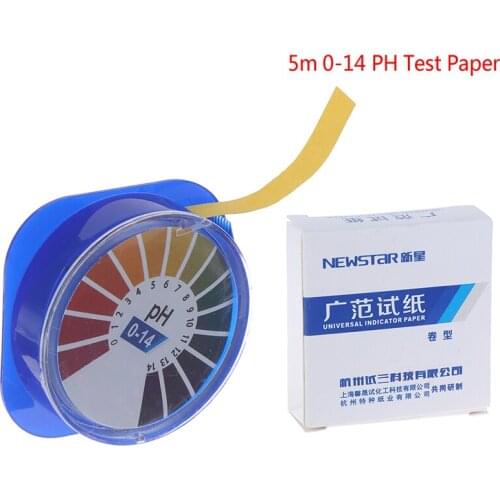 5m 0-14 PH Alkaline Acid Indicator Meter Test Paper Roll For Water Urine Saliva Soil Litmus Accurate Testing Measuring Mayitr