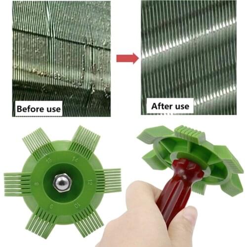2pcs/set Air Conditioning Cleaning Comb Radiator Evaporator Fin Straightener Cleaner Brush Tool