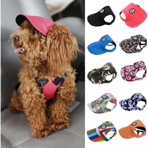 Dog Baseball Hat Leisure Cool Cotton Dog Accessory Puppy Hat(Pink,White,S)