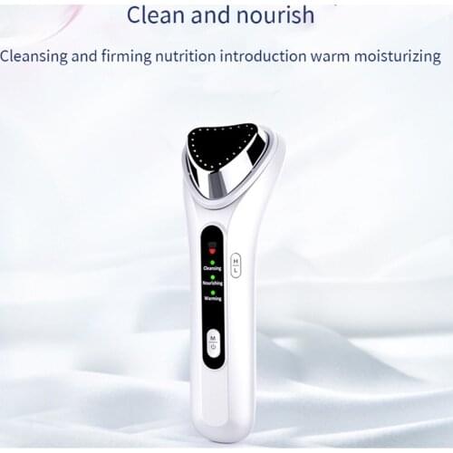 Electric Ultrasonic Face Massager Ion Importing Beauty Massager Vibration Heating Facial Beauty Instrument Face Clean Skin Care