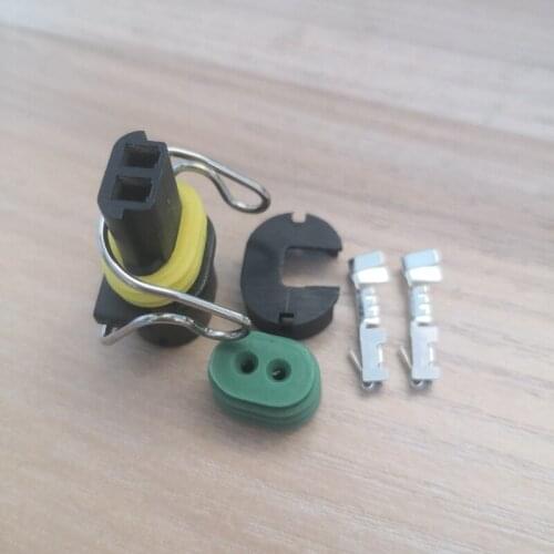 2/6/10/20/50pcs DJ7024Y-1.5-21Automotive 2 Pin 2 Way Fuel Nozzle Auto Connector For CAT E320 323 325 329 330 C7C9 With Terminals