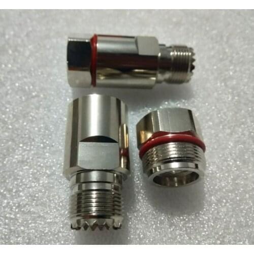 2PCS New PL259 UHF female clamp screw for 1/2 superflexible RF coaxial feeder cable Adaptor Wholesale