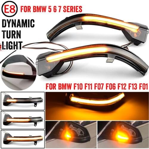 2x For BMW 5 6 7 Series F10 F11 F07 F06 F12 F13 F01 Dynamic Turn Signal LED Rearview Mirror Indicator Blinker Repeater Light
