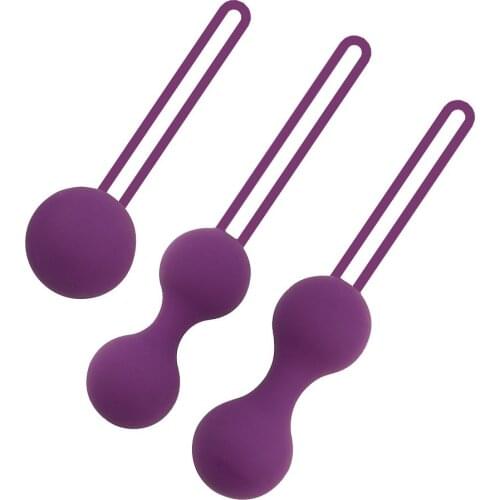 3Pcs Soft Silicone Kegel Ball Pelvic Floor Ben Wa Balls Vaginal Tight Exercise Ball For Women Sex Products