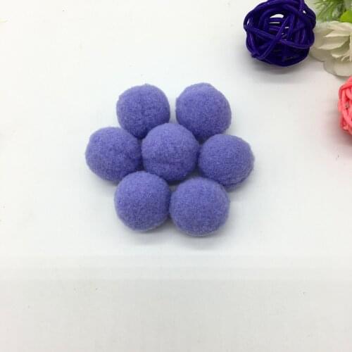 30pcs 1" 25mm Purple Pompom Fur Craft DIY Soft Pom Poms For Children Toys Cellphone Wedding Home Decoration Accessories