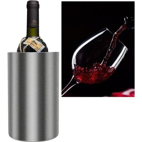 2018 1.6L Ice Cube Maker Champagne Keg double wall food grade stainless steel red wine Coolers&chillers ice genie bucket